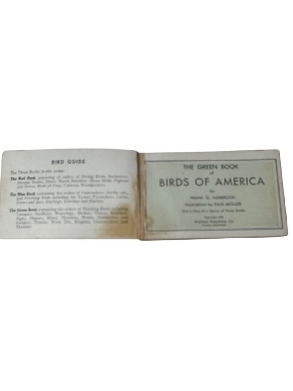 Vintage 1931 "The Green Book Of Birds Of America" By Frank G. Ashbrook - Picture 2 of 16